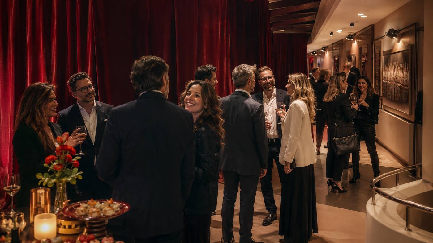 Colleghi e partner che parlano e sorridono insieme